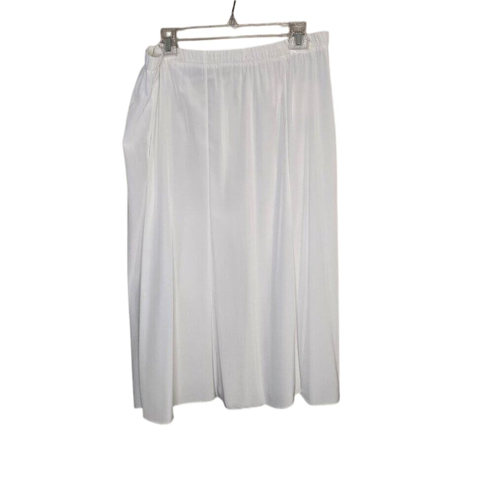 NWT Regal Fashions 18 White Romantic Flowy Midi Skirt [0272]
